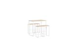 sobuy Bartisch-Set Mit 4 Hockern Holzfarbe 100X60X96Cm Industriell