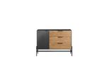 sobuy Sideboard Mit 3 Schubladen Schwarz 113X40X82,5Cm Vintage