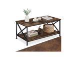 Tectake® Couchtisch, Industrial Style, Rechteckig, Mit Unterer Ablage, 100 X 55 X 45,5 Cm