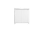 sobuy Waschbeckenunterschrank Mit 2 TüRen Weiß 60X30X60Cm Modern
