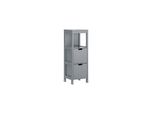 sobuy Badunterschrank Mit 2 Schubladen Grau 30X30X89,2Cm Modern
