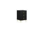sobuy Nachttisch Mit 3 Schubladen Schwarz 40X40X63Cm Modern