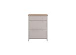 sobuy Schuhschrank Mit 3 TüRen Hellgrau 80X25X108Cm Modern