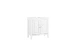 sobuy Waschbeckenunterschrank Mit 2 TüRen Weiß 60X30X62,5Cm Rustikal
