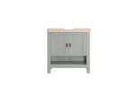 sobuy Waschbeckenunterschrank Mit 2 TüRen Hellgrau 60X30X60Cm Modern
