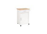 sobuy KüChenwagen Mit 1 Schublade Holzfarbe 65X45,7X90Cm Funktional