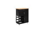 sobuy KüChenwagen Mit 1 Schublade Schwarz 67X37,5X86,5Cm Modern