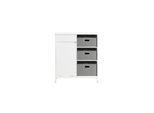 sobuy WäScheschrank Mit 1 Schublade Weiß 80X38X90Cm Funktional