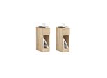 sobuy Nachttisch-Set 2Er Mit 1 Schublade Holzfarbe 20X35X60Cm Modern