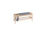 sobuy Schuhbank Mit 2 Schubladen Holzfarbe 110X37X44,5Cm Modern