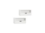 sobuy Nachttisch Mit 2 Schubladen Weiß 45X25X22Cm Modern