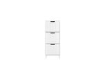 sobuy Schuhschrank Mit 3 TüRen Weiß 50,5X19X129,5Cm Modern