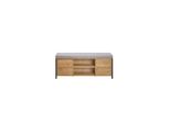 sobuy Schuhbank Mit 4 Schubladen Holzfarbe 110X35X45Cm Industriell