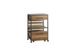 sobuy KüChenwagen Mit 2 Schubladen Dunkelbraun 45,01X59,99X89,99Cm Industriell