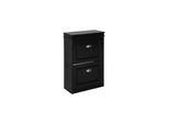 sobuy Schuhschrank Mit 2 TüRen Schwarz 53,5X24X82,5Cm Modern