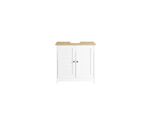 sobuy Waschbeckenunterschrank Mit 2 TüRen Holzfarbe 60X35X58Cm Rustikal