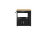 sobuy KüChenwagen Mit 1 Schublade Schwarz 75X46X88Cm Funktional