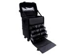 Kosmetikkoffer 2 in 1, Professioneller Kosmetik Trolley mit 4 Universalrollen und 8 Schubladen für Makeup und Friseurbedarf