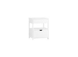 sobuy Nachttisch Mit 2 Schubladen Weiß 45X38X55,6Cm Modern