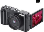 INF Digitalkamera 48MP/1080P, 16-fach Zoom, Flip-Screen, 32GB Speicherkarte