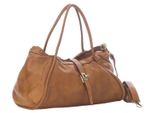 BZNA Bag Flora Cognac HandtaschenI taly Designer Damen Handtasche Schultertasche Tasche Leder Neu