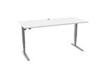 Stier Elektrisch HöHenverstellbarer Schreibtisch 501-43 180 X 80Cm Weiß/Silber 65-125Cm (907774)