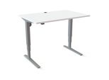 Stier Elektrisch HöHenverstellbarer Schreibtisch 501-43 120 X 80Cm Weiß Melaminbeschichtet 65-125Cm (907765)