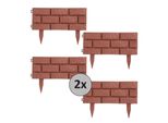 HTI-Living Beeteinfassung Steinmauer Terracotta Nessa