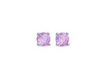 Luxenter Ohrringe, 925Er Sterlingsilber Und 18K Vergoldete Amethyst-Zirkonia-Ohrringe