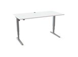 Stier Elektrisch HöHenverstellbarer Schreibtisch 501-43 160 X 80Cm Weiß/Silber 65-125Cm (907770)