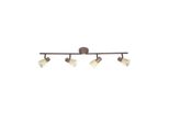 Brilliant Lampe Luca Spotrohr 4Flg Altkupfer/Champagner 4X R50, E14, 40W, Geeignet FüR Reflektorlampen (Nicht Enthalten) Arme Drehbar / KöPfe Schwenkbar