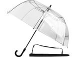 Paraplu, transparent, Größe XXL, Durchmesser 112 cm. Transparenter Regenschirm. Transparenter Regenschirm, ideal für Hochzeiten. XXL-Regenschirm für Braut und Bräutigam, transparent. Inklusive