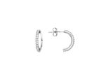 Luxenter Rhodium Plattierte Brillant Zirkonia Ohrringe - Makon