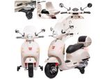 Vespa Elektroroller ab 3 jahre Elektrofahrzeug Kinderfahrzeug Scooter koffer weiß Sun Baby