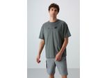 Oversized Baumwoll-Polyester Rundhalsausschnitt T-Shirt