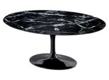 Casa Padrino Luxus Esstisch Oval Schwarz 170 x 110 x H. 75 cm - Hochwertiges Esszimmermöbel