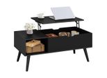 Woltu Couchtisch, Schwarz, Metall, Rechteckig, Konisch, 100X43X50 Cm, Wohnzimmer, Wohnzimmertische, Couchtische