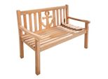 Riess-Ambiente Gartenbank Empire Teak - 120Cm Teakholz Mit Ankerdesign Massiv