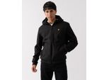 Tiefschwarze Softshelljacke Mit Lyle & Scott-Markenlogo Und Kapuze