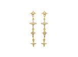 Luxenter Ohrringe Aus 925Er Sterlingsilber Mit Funkelnden Zirkonia-Steinen, 18 Karat Gold-Finish – Holis