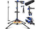 Kesser® FahrradmontagestäNder Profi 50Kg - 360° Drehbar FüR E-Bike, Mountainbike & Fahrrad, HöHenverstellbarer ReparaturstäNder, Mit Werkzeugablage, Tragetasche & Schnellspanner