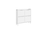 sobuy Schuhschrank 4 TüRen Weiß 80X30X100Cm Modern