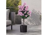 KüNstlicher Flieder MCW-Q87, Kunstflieder Dekopflanze Kunstbaum Kunstpflanze, Outdoor Polyethylen 95X40X40Cm ~ Rosa