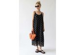Polka-Dot A-Linien Maxikleid