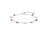 Luxenter 925 Sterling Silber Armband Mit Mehrfarbigen Rhodinierten Zirkonia - Rolcon