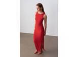 Rippoptik ÄRmelloses Bodycon-Maxikleid