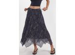 Hochtaillierter Paisley-Midi-Rock