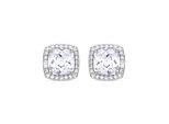Luxenter Rhodium Plattierte Brillant Zirkonia Ohrringe - Derlim