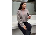ÜBergroßEr PlüSch-Half-Zip-Sweatshirt