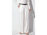 Hochtaillierte Breite Crepe-Hose Mit GüRtel